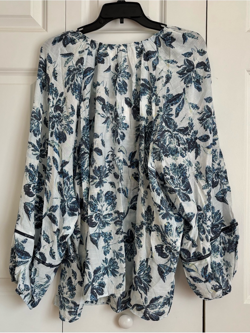 Zac & Rachel Blue Floral Peasant Tunic - Picture 4 of 7